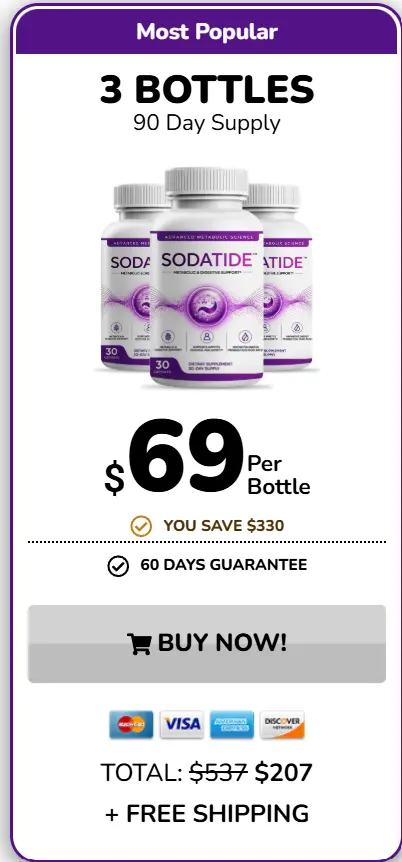 SodaTide three bottles order
